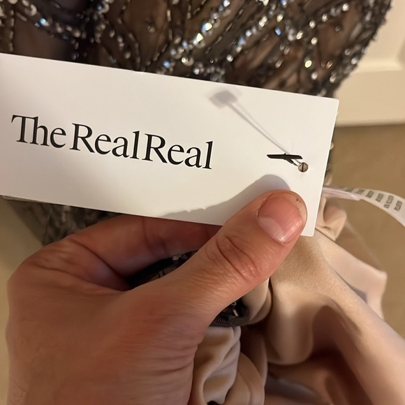 Adrianna Papell Embroidery Sequin Beading Evening Gown - Picture 8 of 10